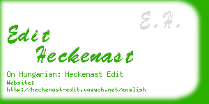 edit heckenast business card